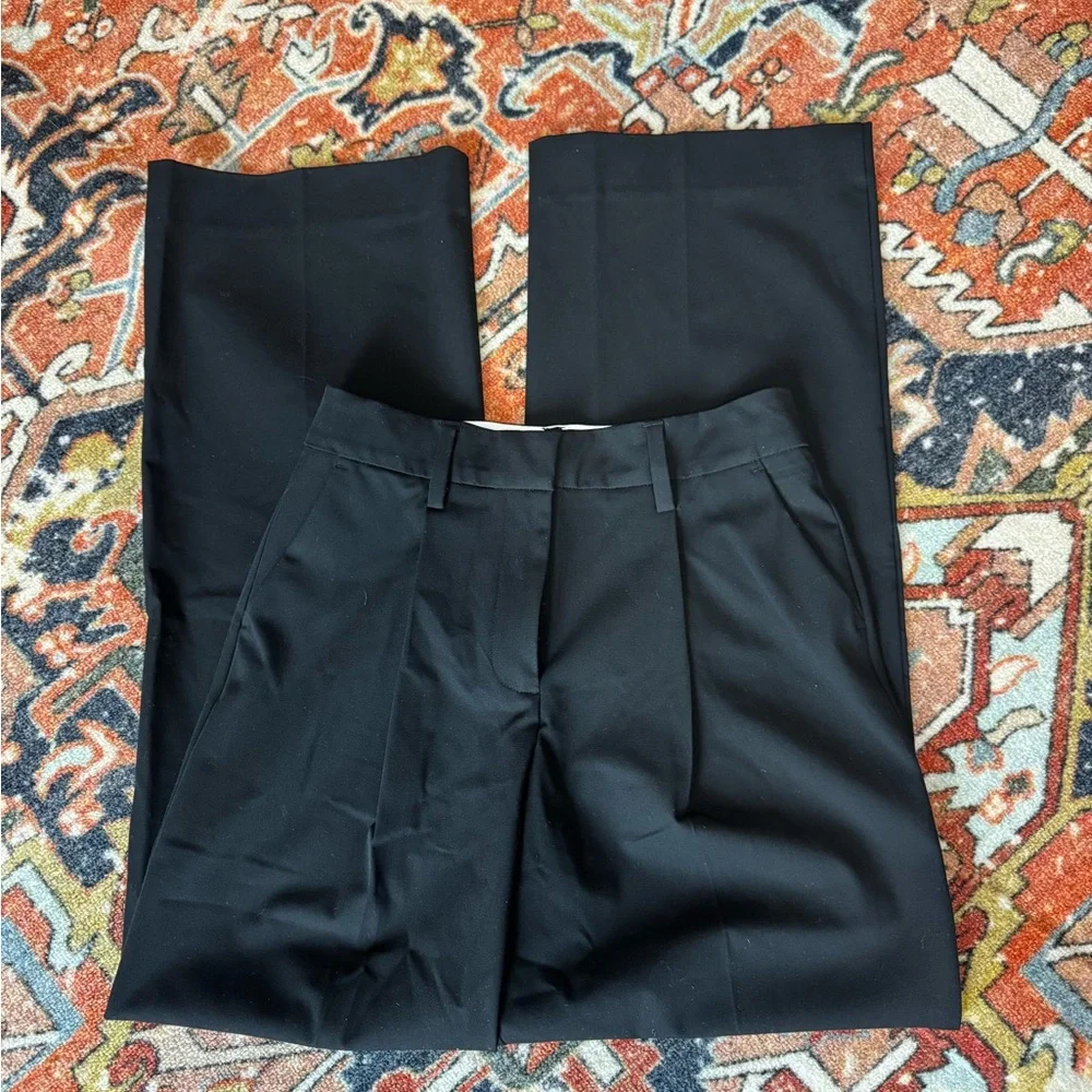 Reformation Black Alex Mid Rise Women's Pants - Picture 3 of 4